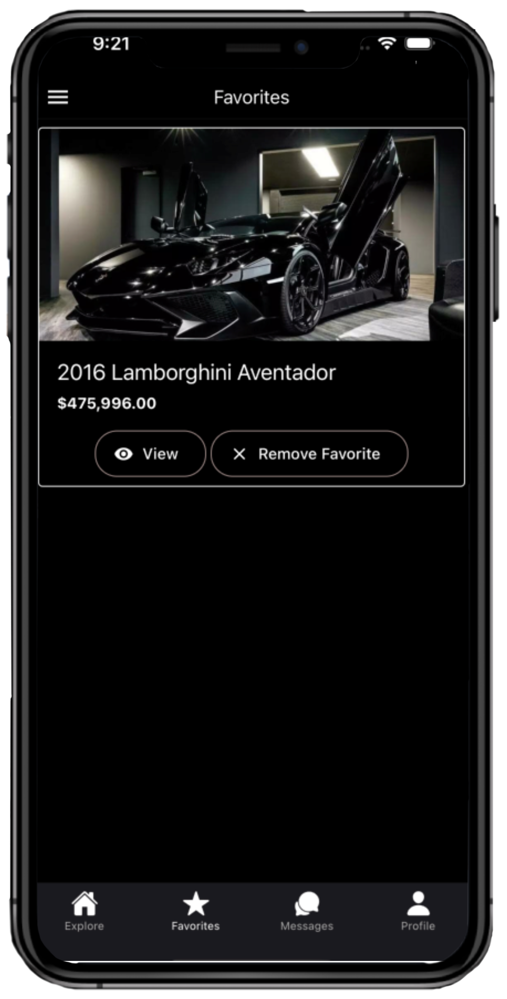 LUX iOS app screen